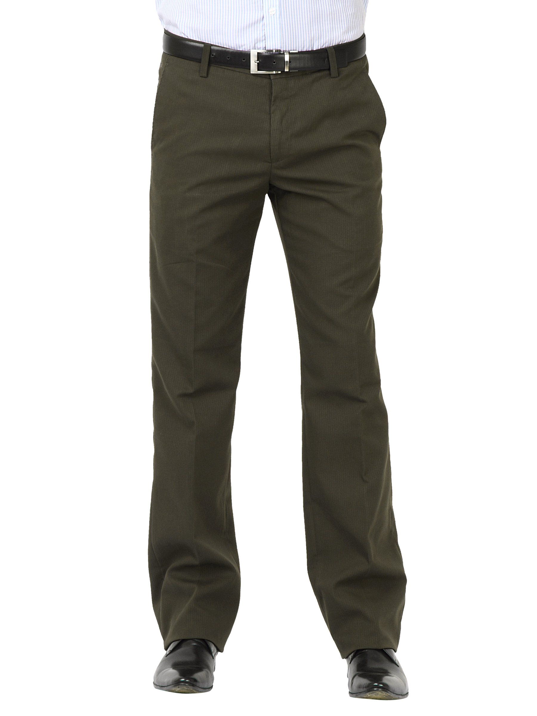 John Miller Men Slim Brown Trousers