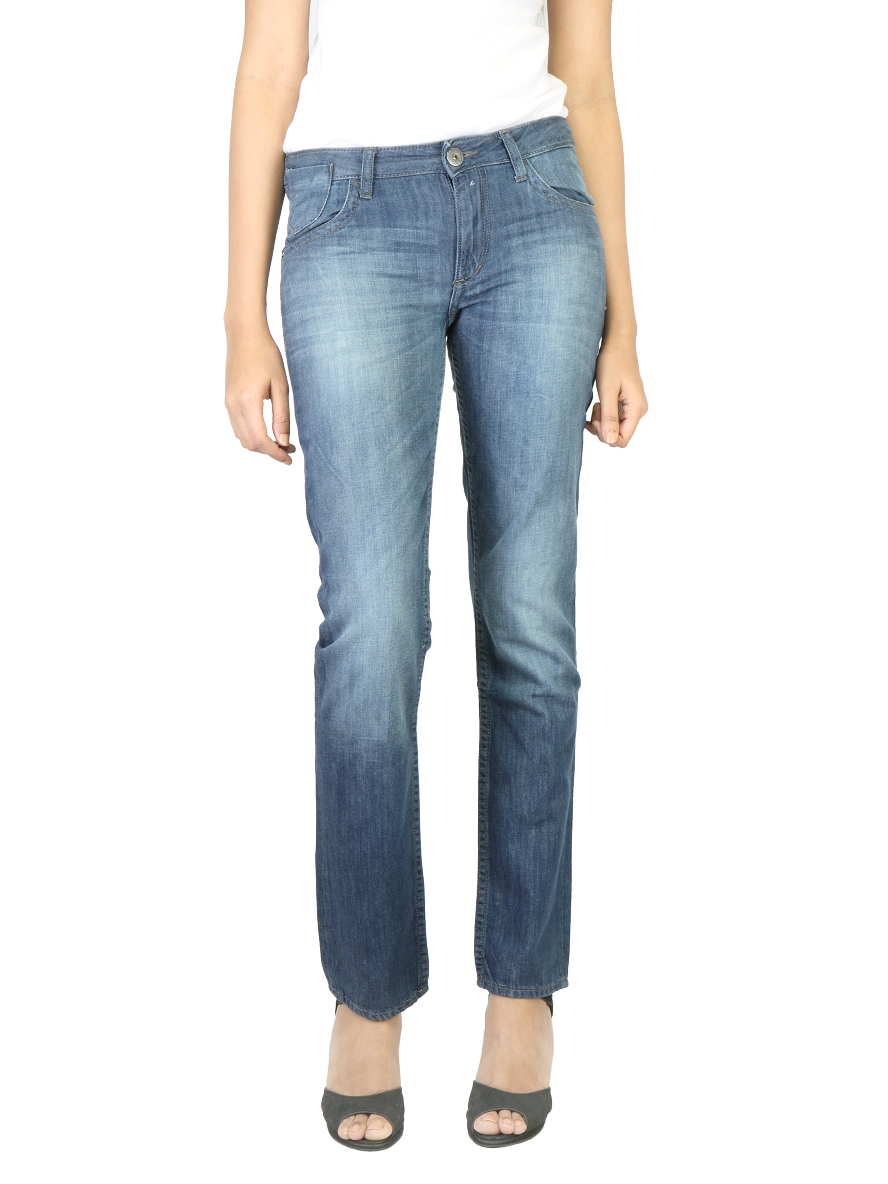 Flying Machine Women Lowrise Blue Jeans