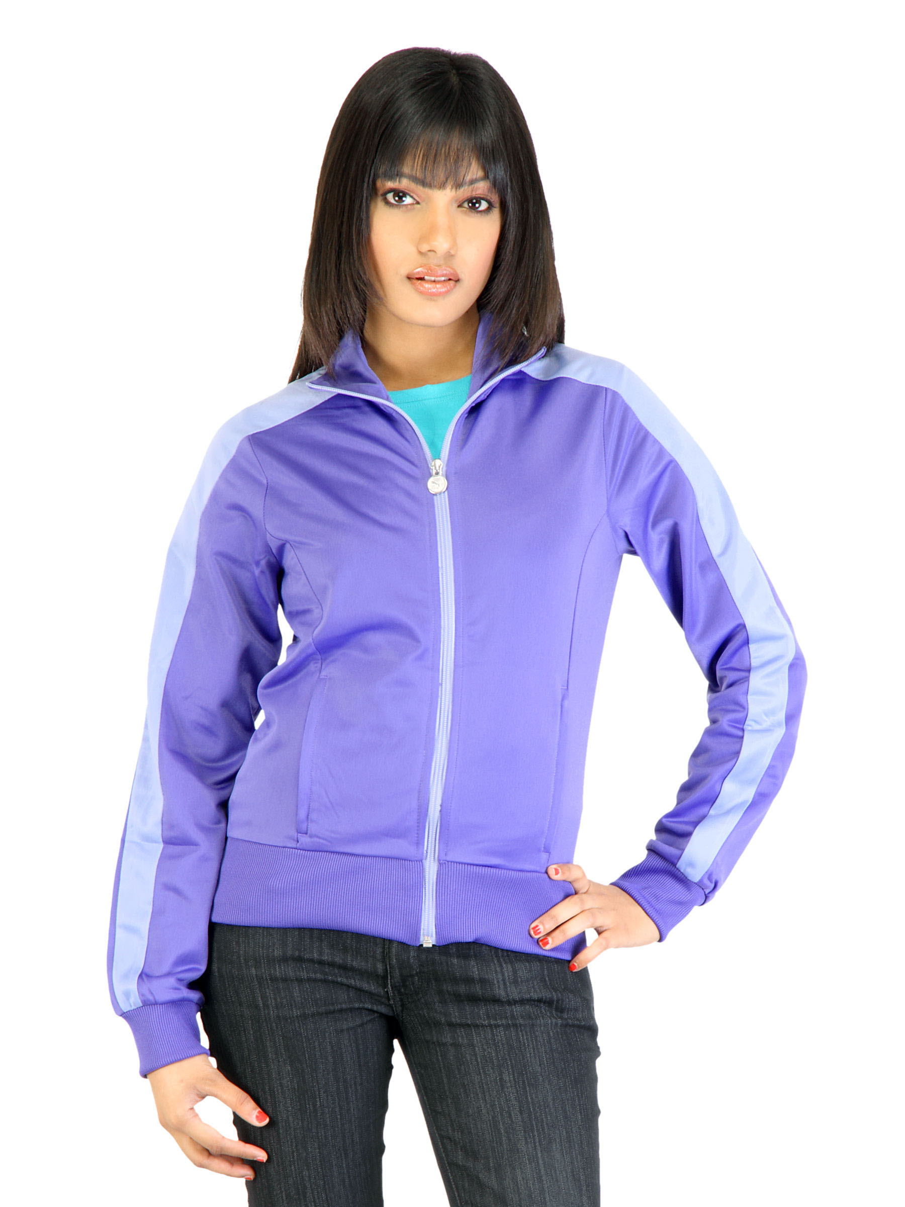 Puma Women Solid Purple Jackets