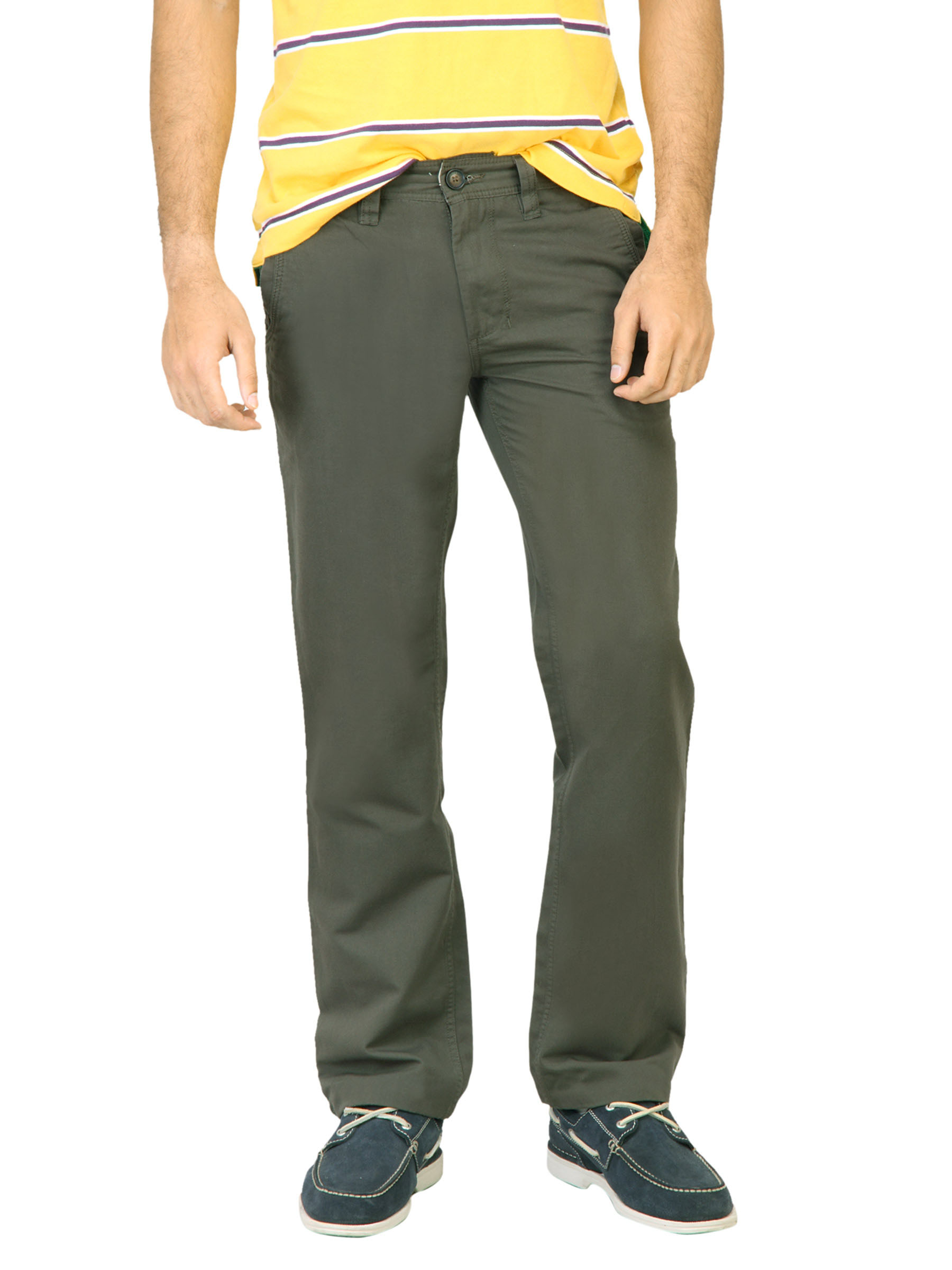 Basics Men Green Trousers