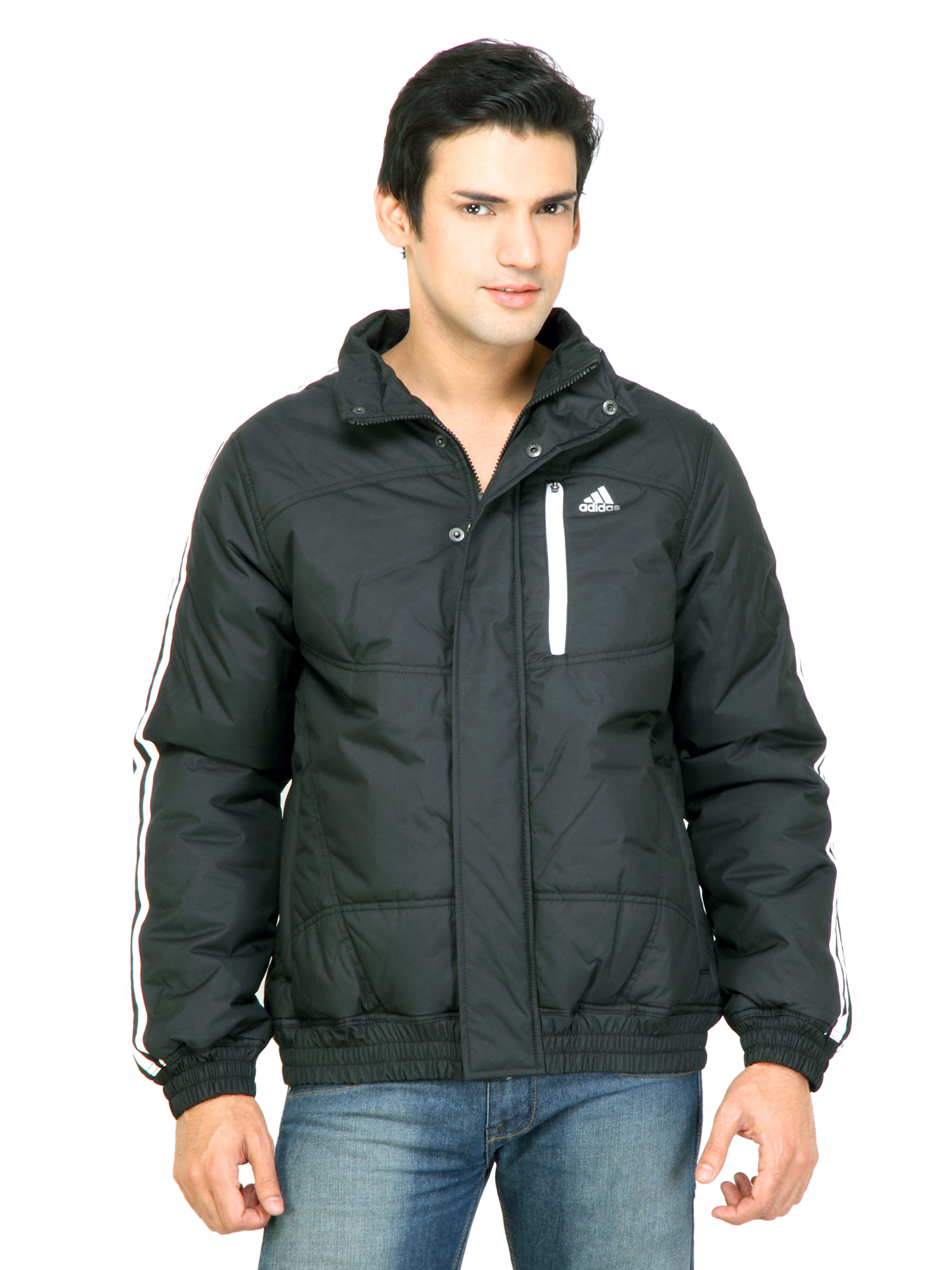 ADIDAS Men Solid Black Jackets