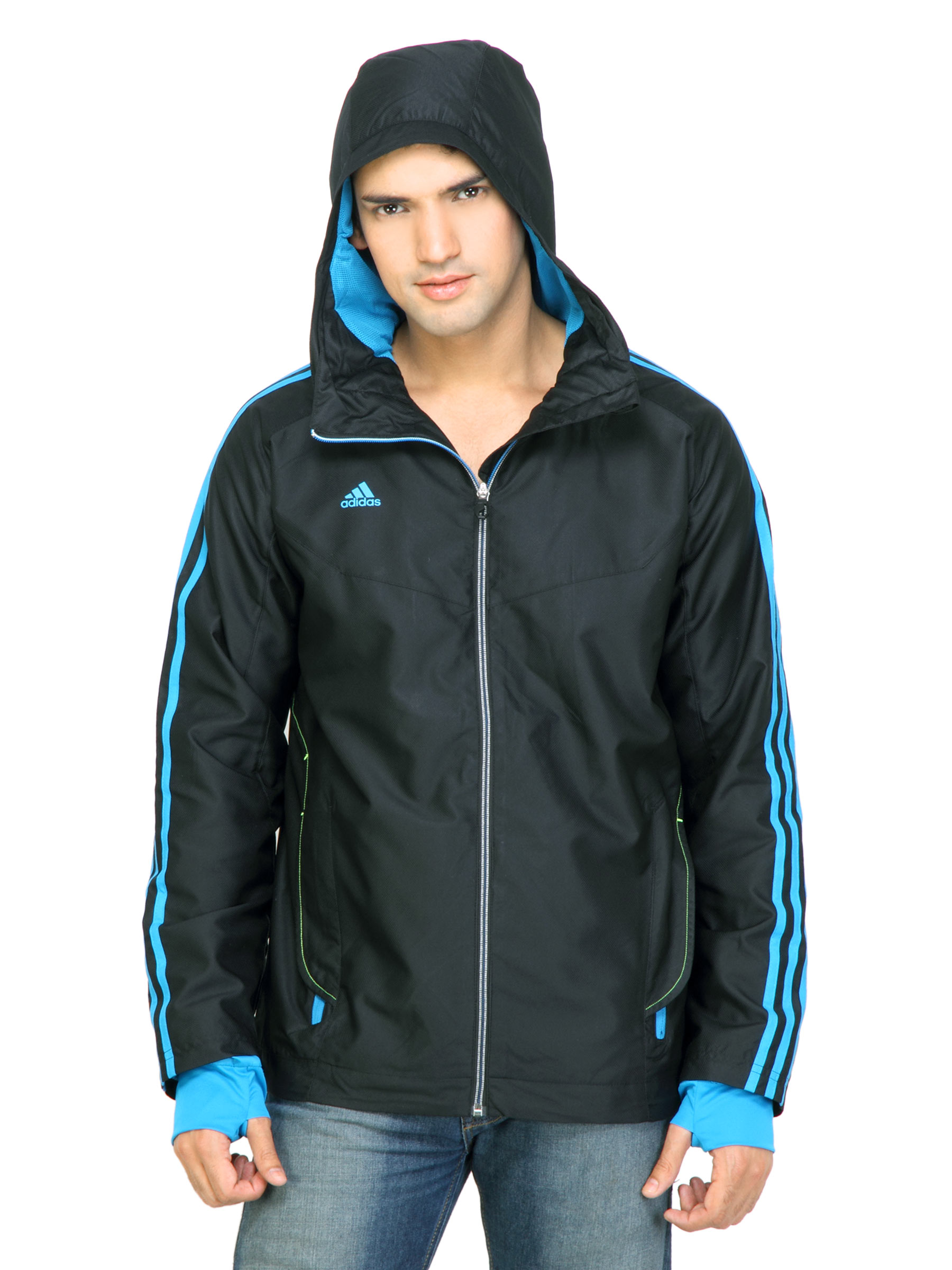 ADIDAS Men Solid Black Jackets
