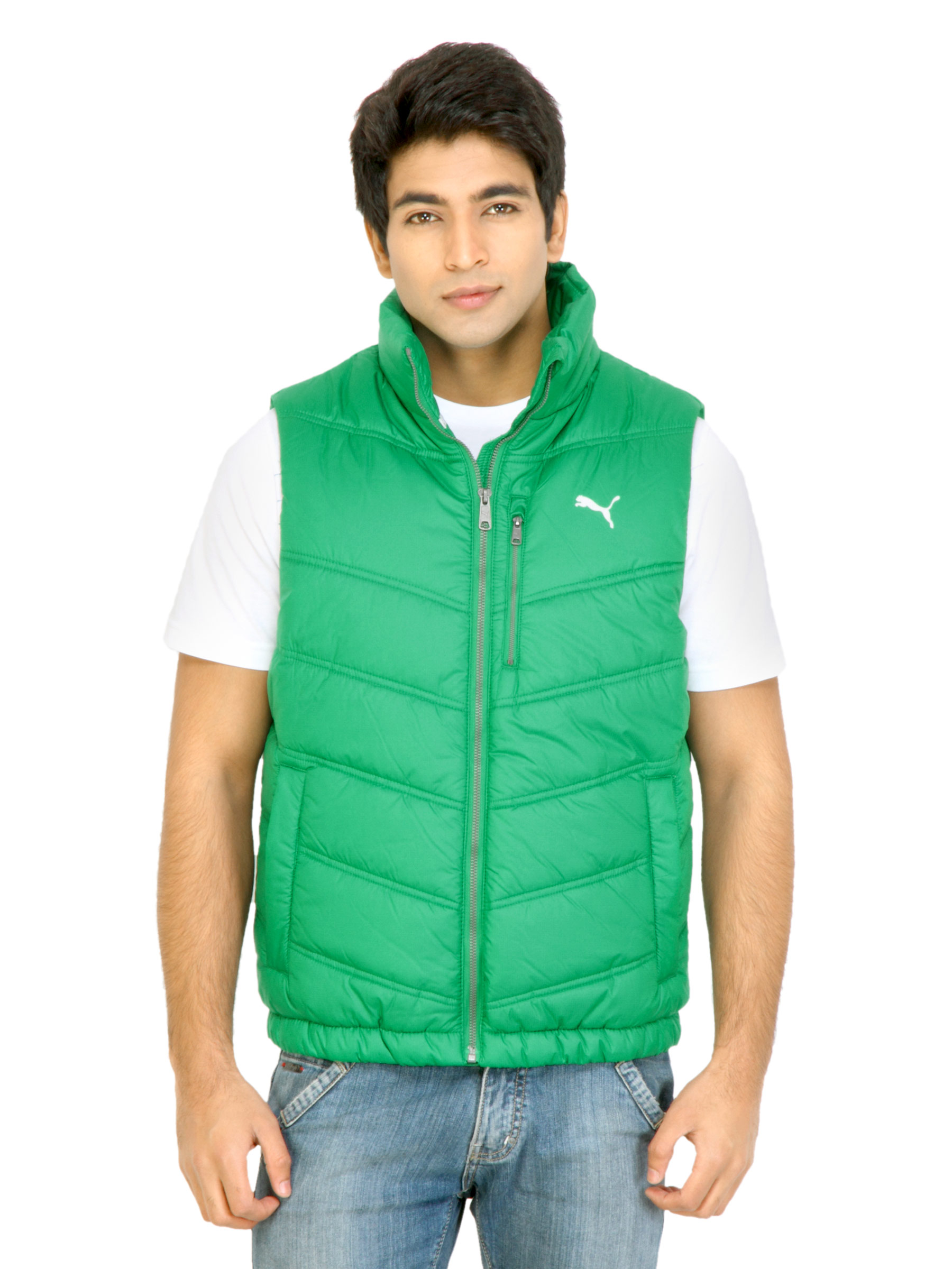 Puma Men Rime Down Vest Green Jackets