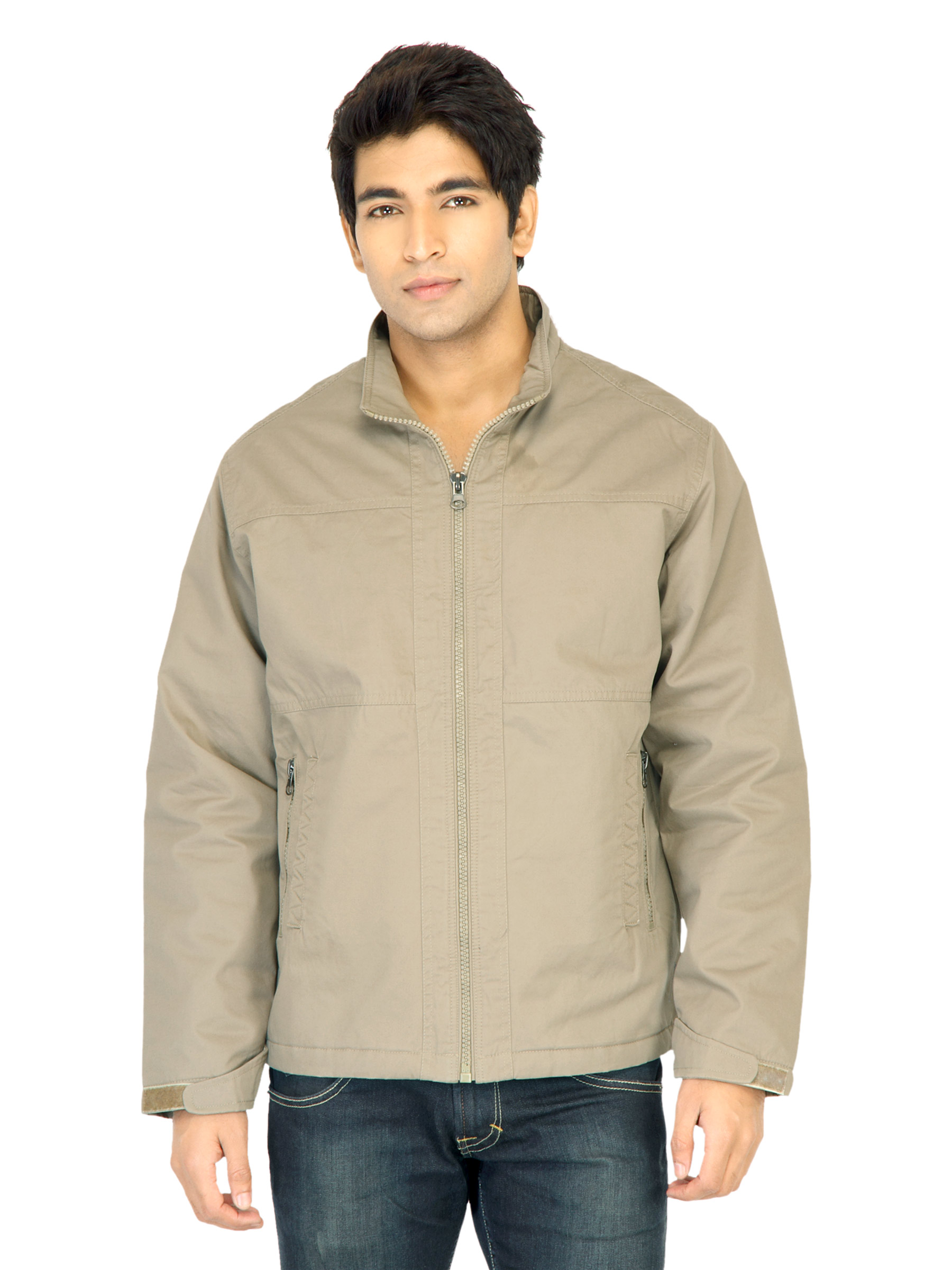 Turtle Solid Men Khaki Jacket