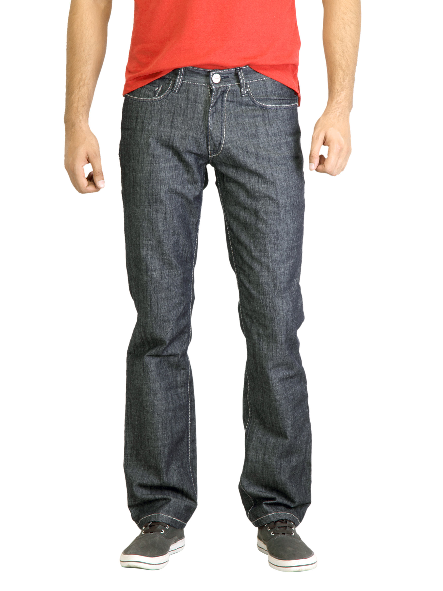 Locomotive Men Washed Blue Jeans