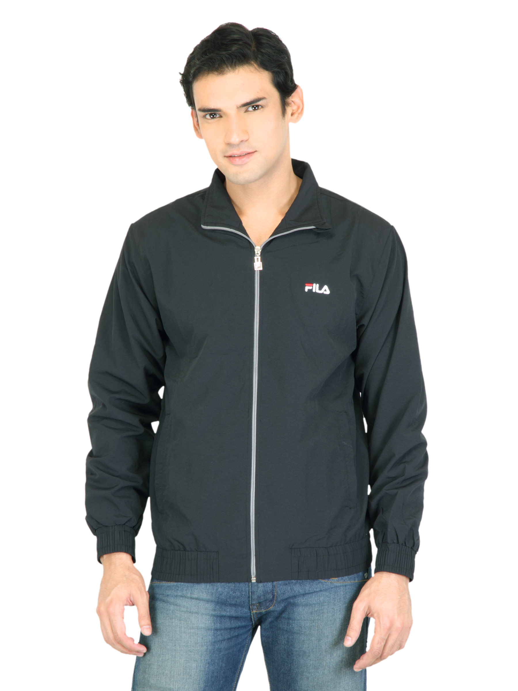 Fila Men Solid Black Jacket