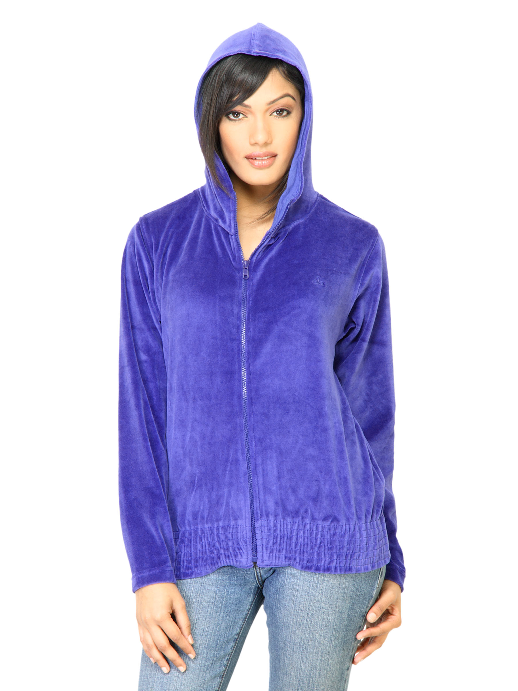 Urban Yoga Women Solid Blue Jacket