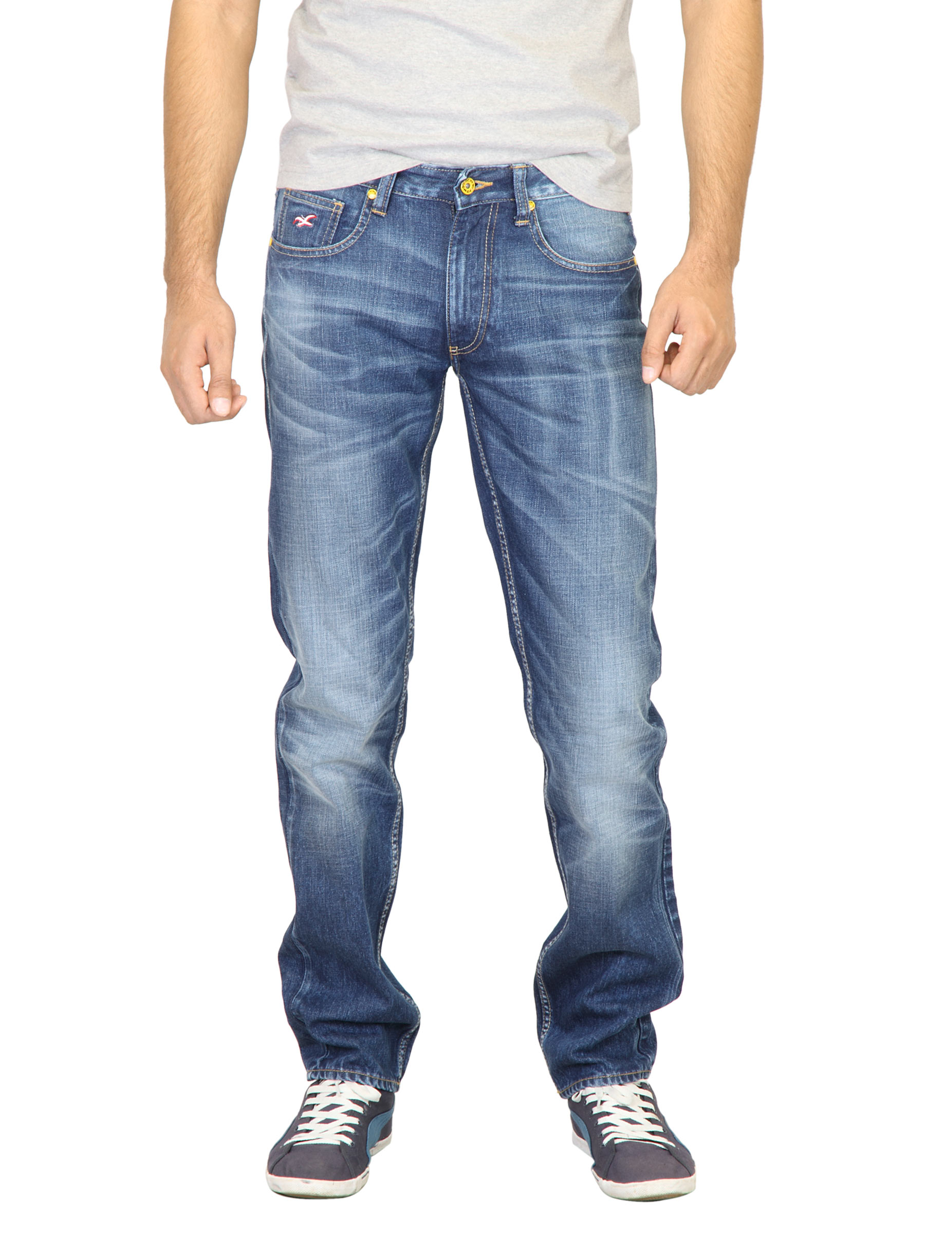 Deni Yo Men Washed Blue Jeans