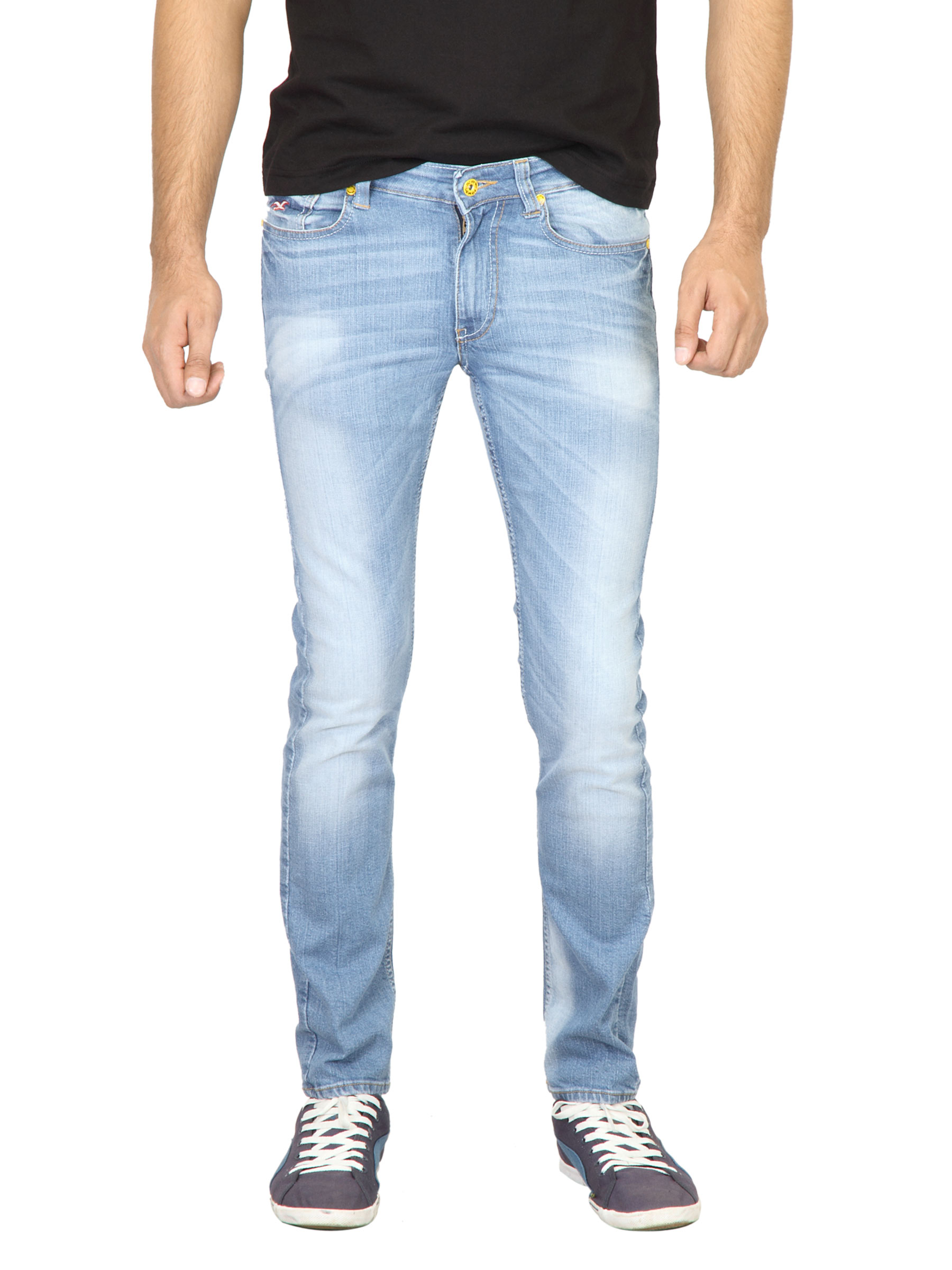 Deni Yo Men Washed Blue Jeans