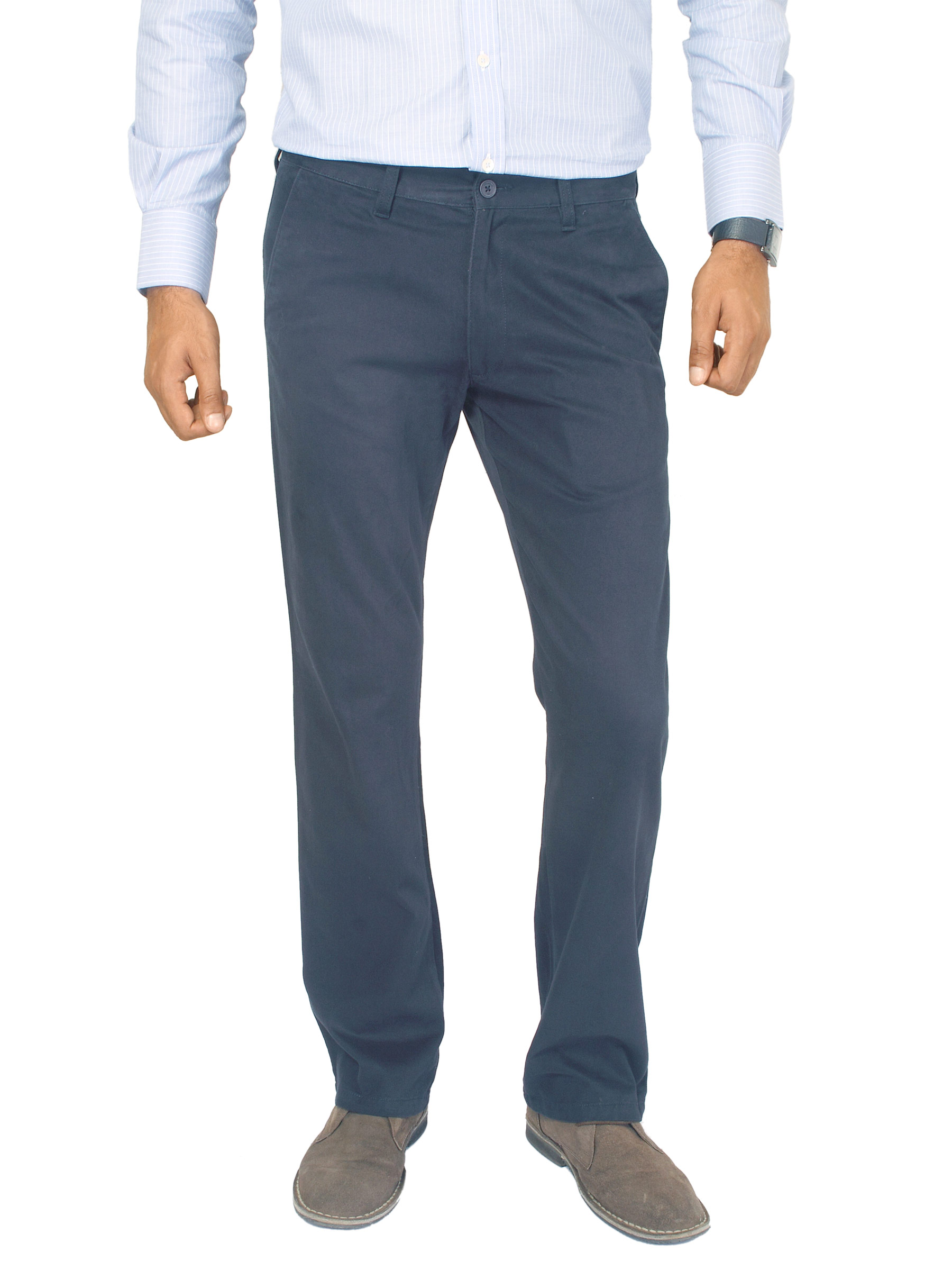 Highlander Men Solid Navy Blue Trouser