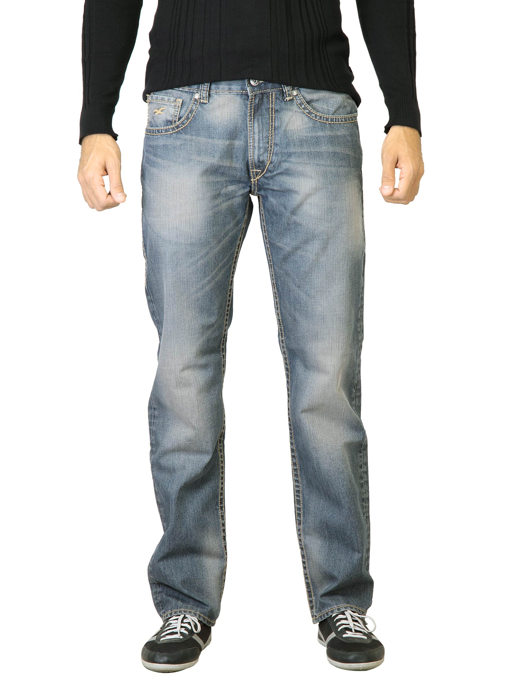 Deni Yo Men Blue Washed Slim Fit Jeans