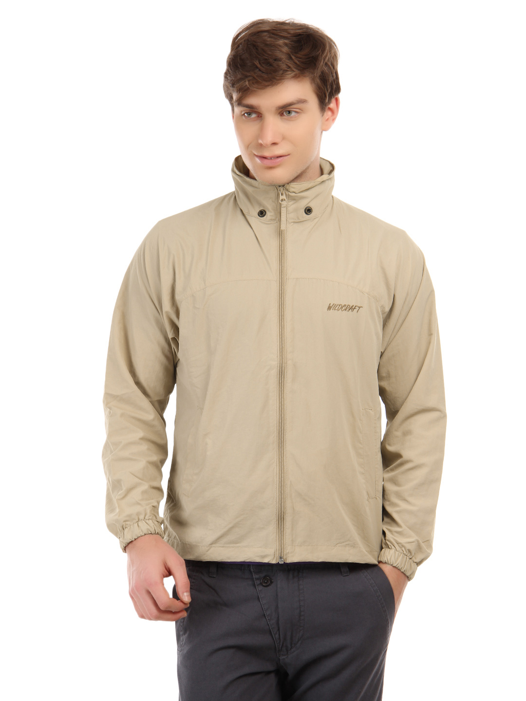Wildcraft Men Wind Cheaters Beige Jacket