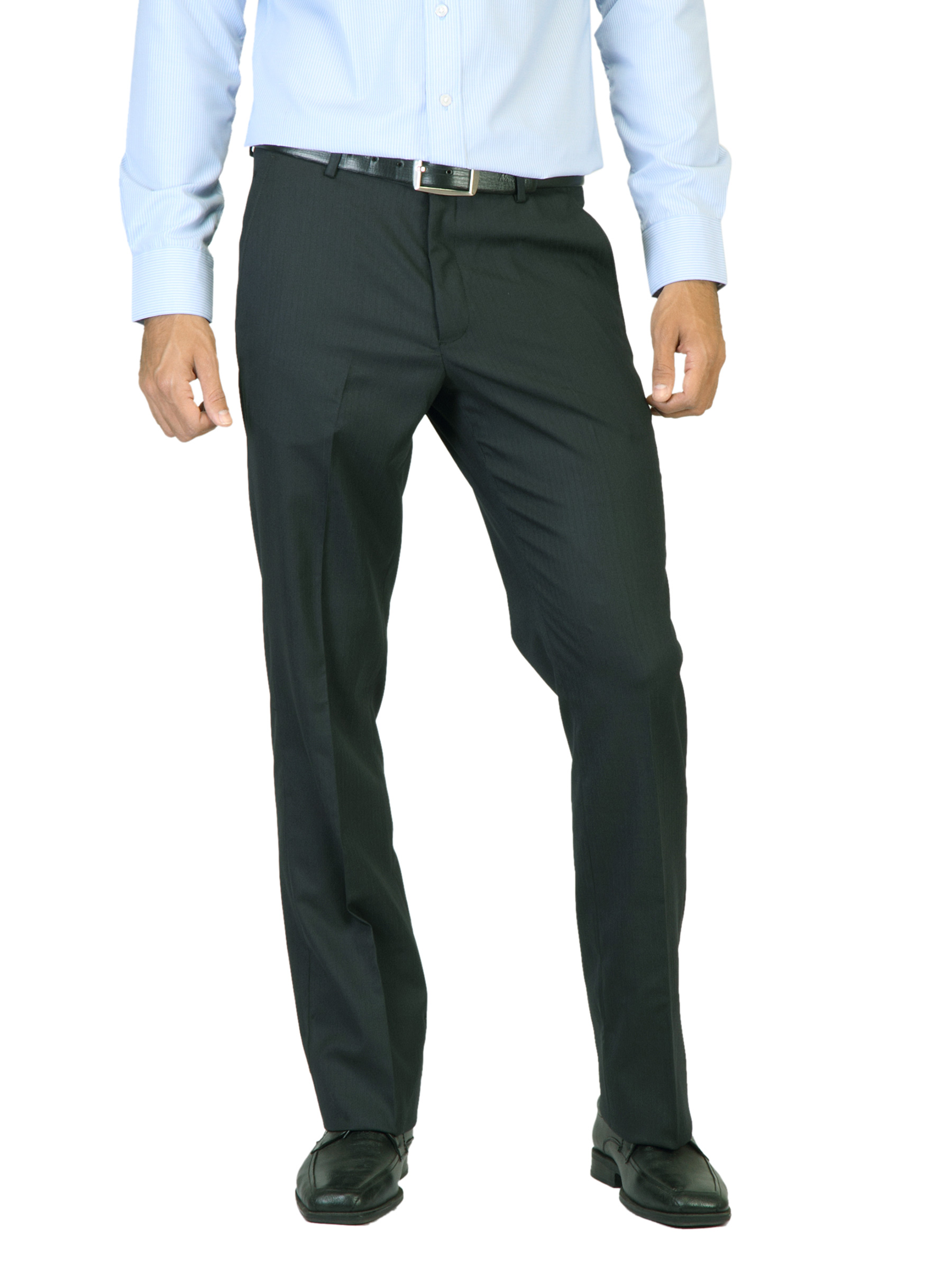 John Miller Men Striped Grey Trousers