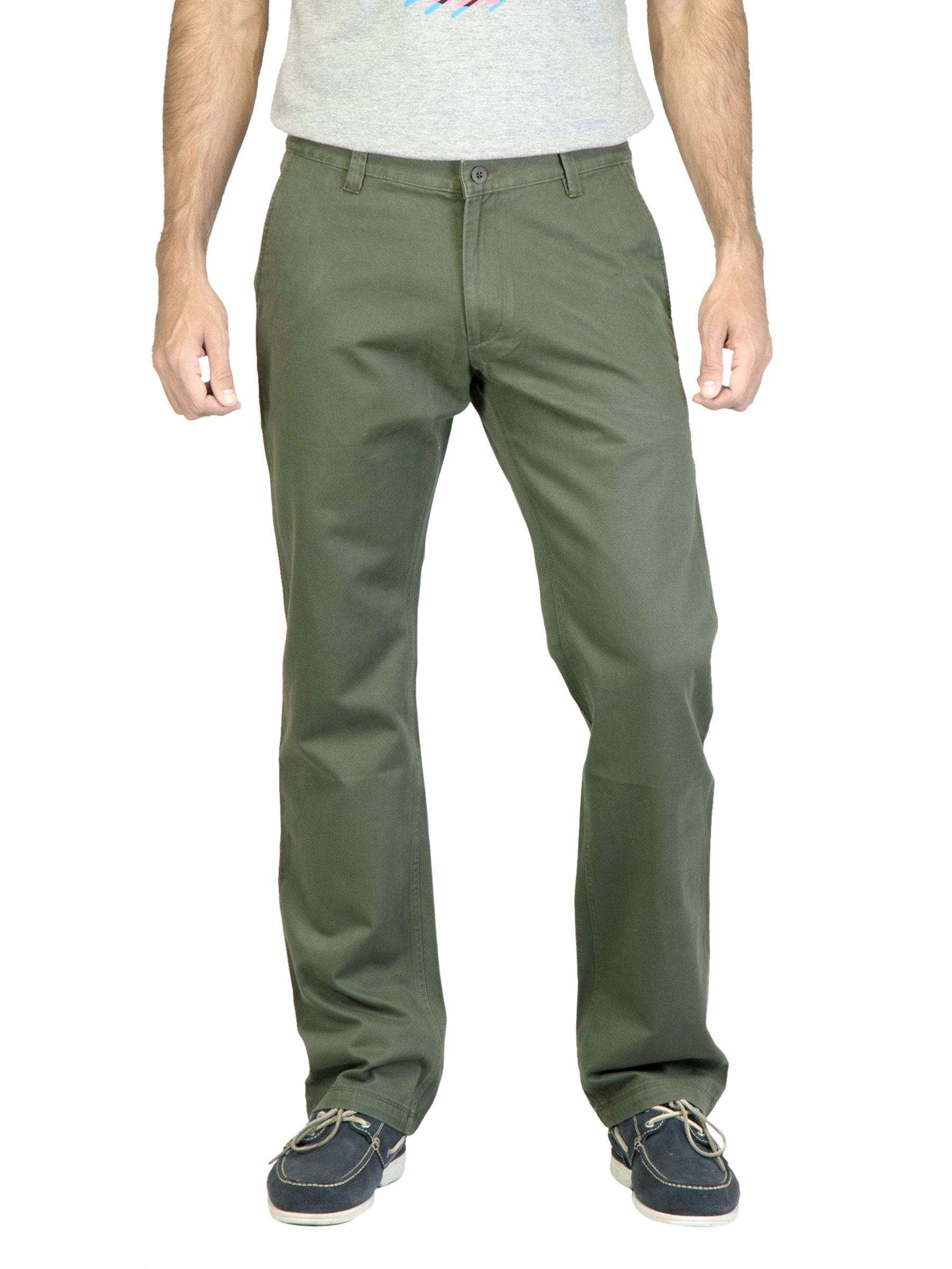 Highlander Men Olive Trousers