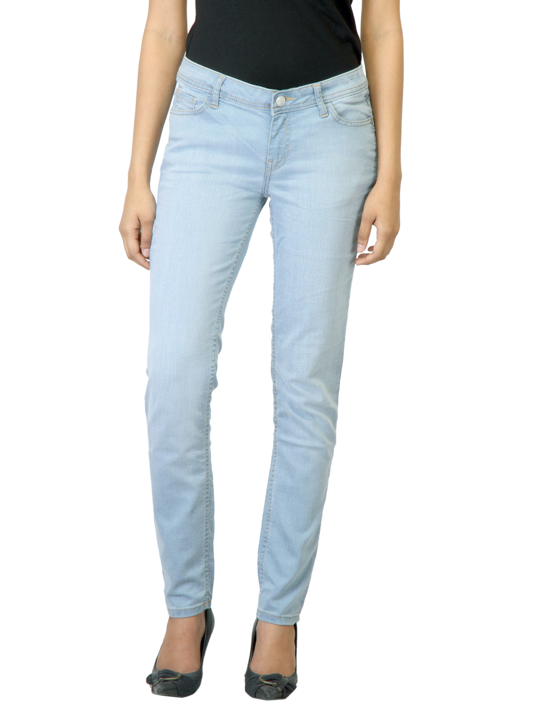 Jealous 21 Women Washed Light Blue Jeans