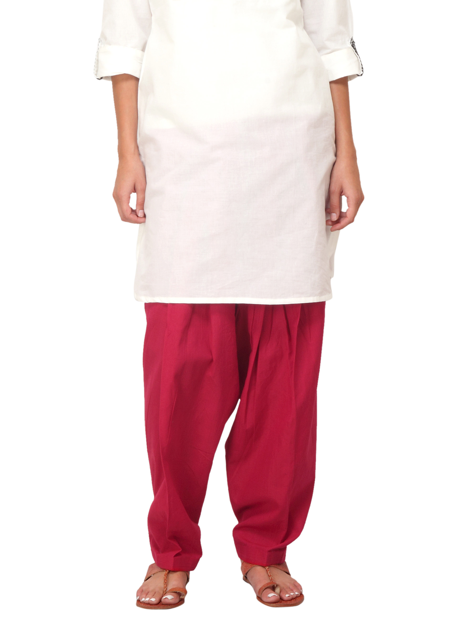 Fabindia Women Red Mangalgiri Salwar