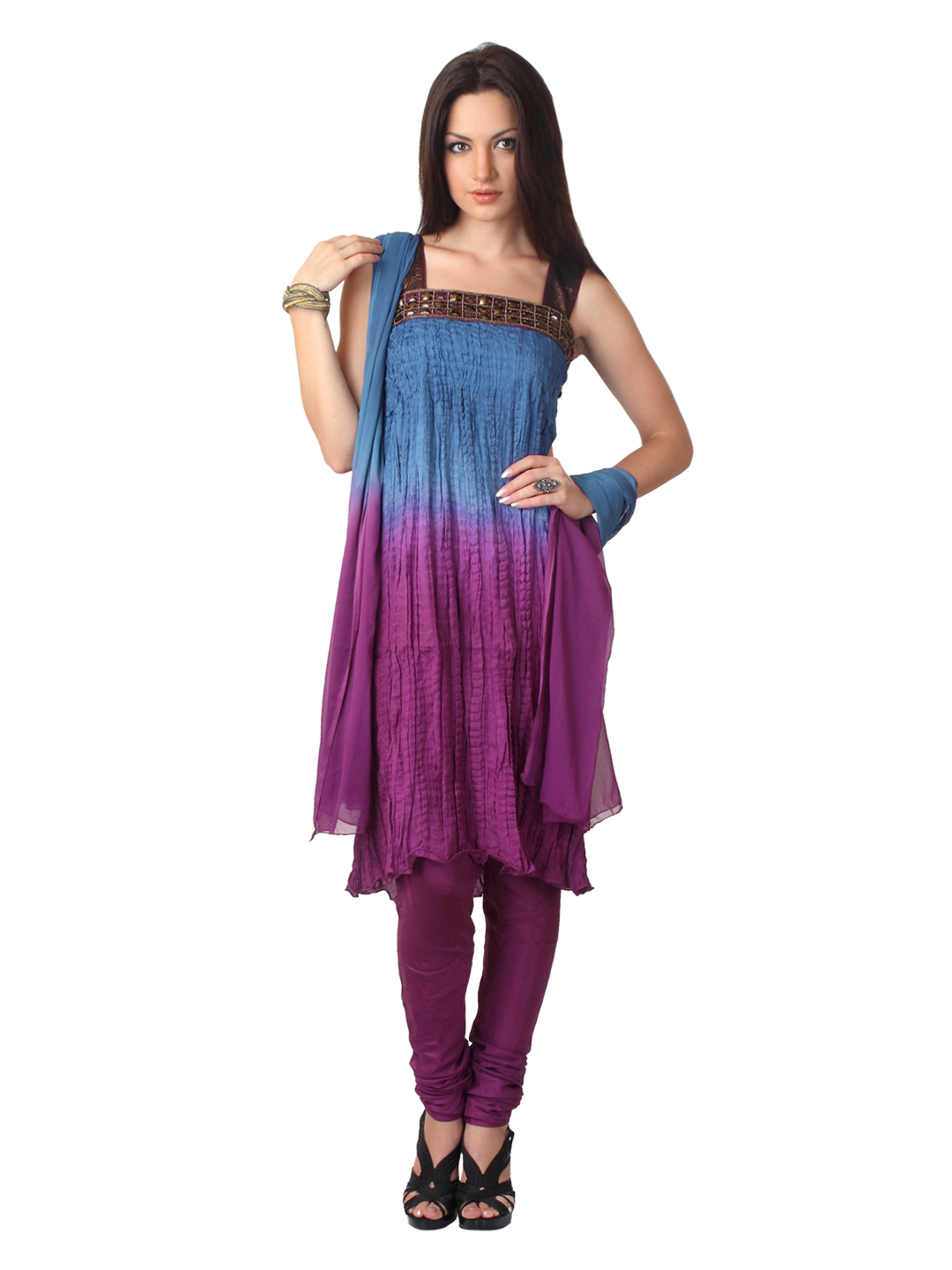 Aneri Women Purple Salwar Suit
