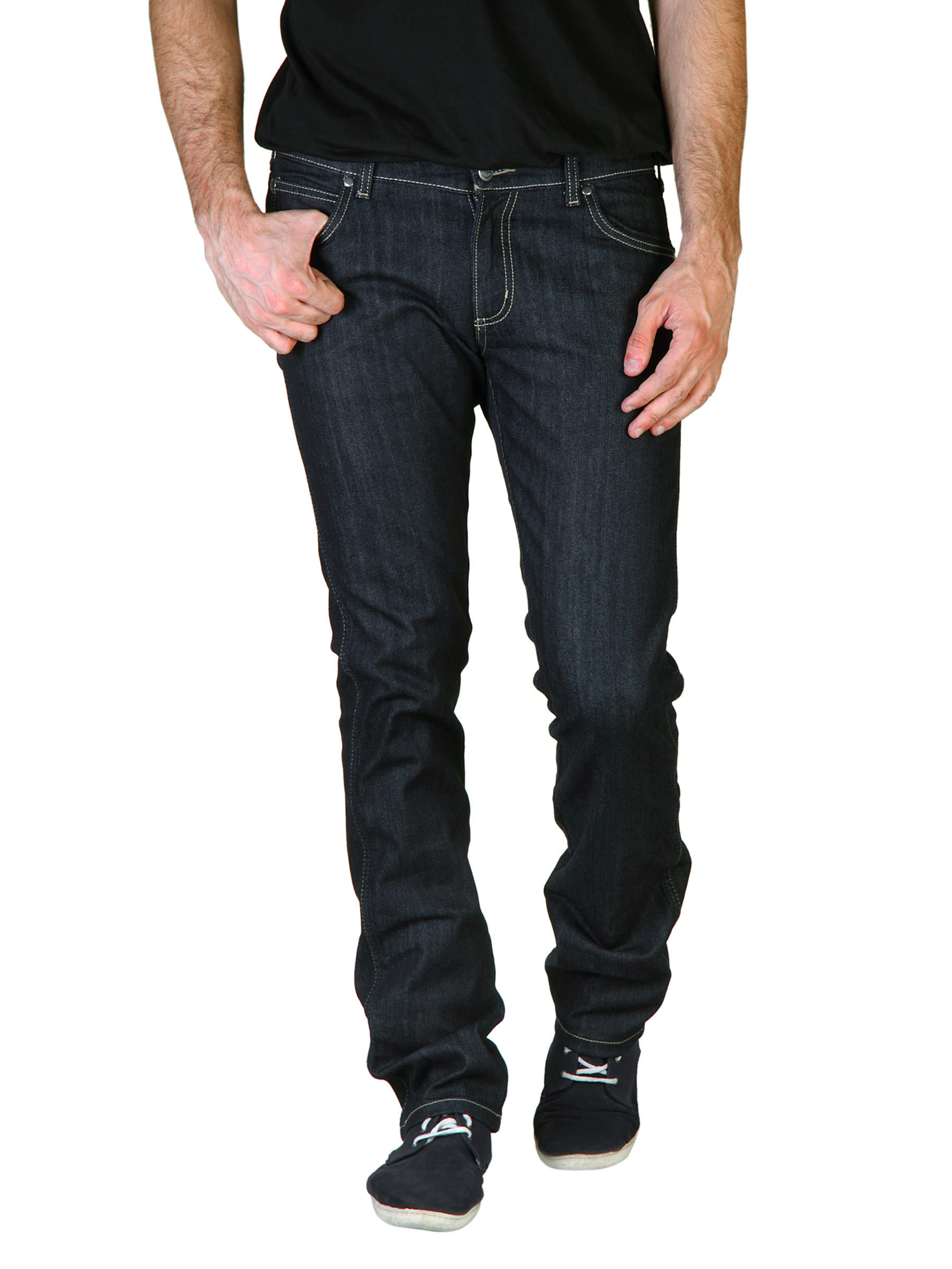 Wrangler Men Navy Blue Skanders Jeans