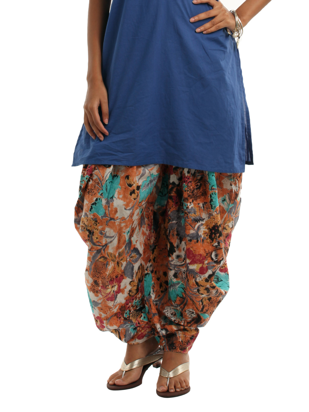 Shree Women Orange & Pink Jodhpuri Salwar