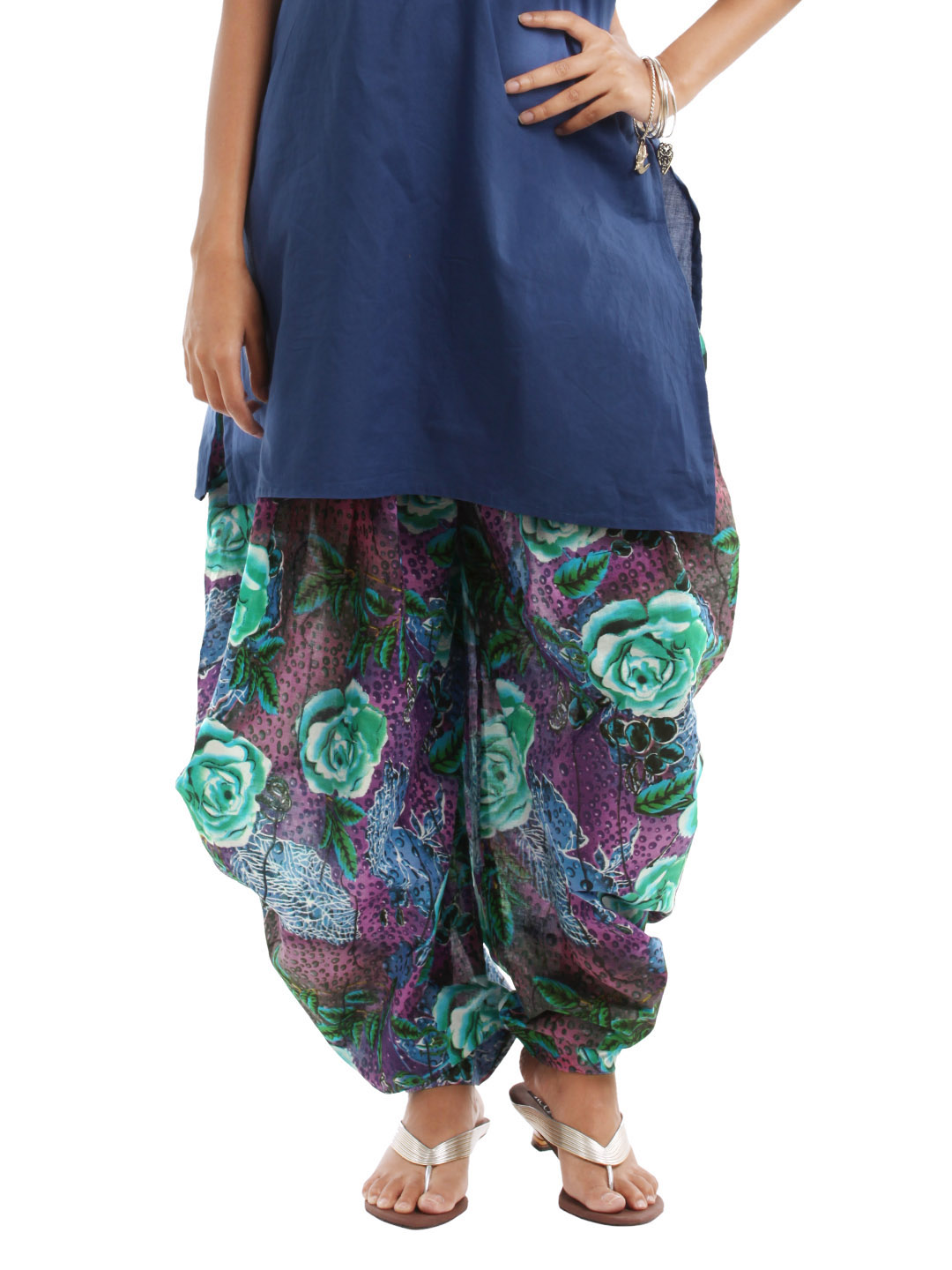 Shree Women Green & Purple Jodhpuri Salwar