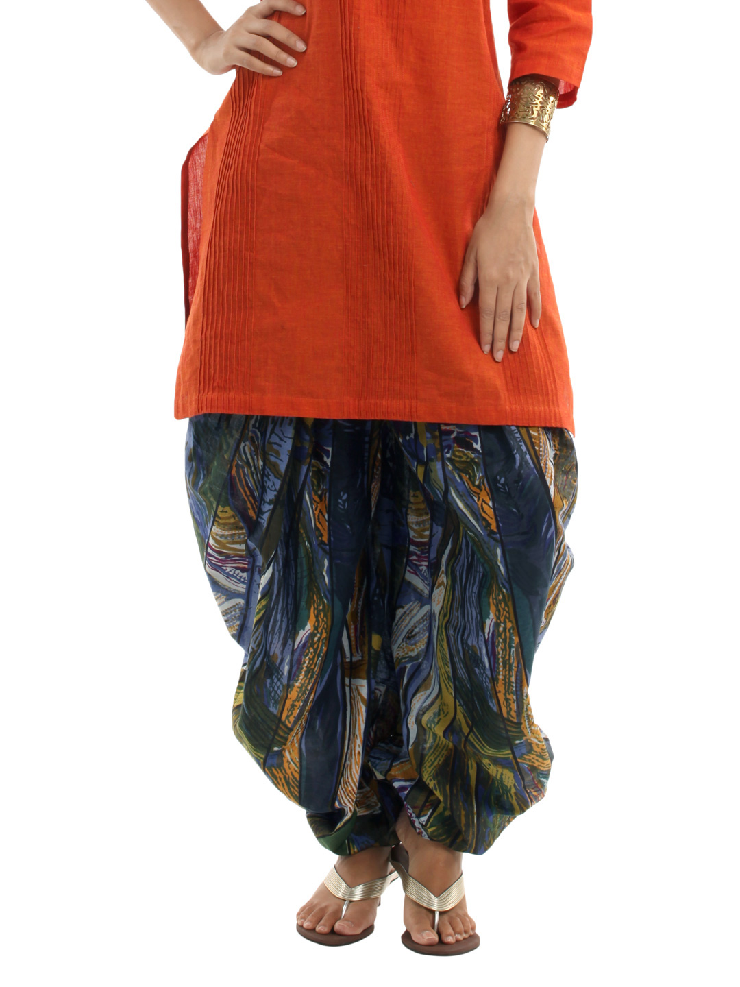 Shree Women Blue & Yellow Jodhpuri Salwar