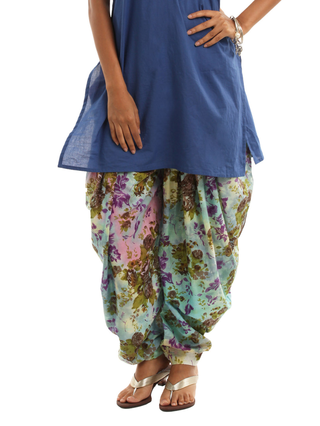 Shree Women Green & Blue Jodhpuri Salwar