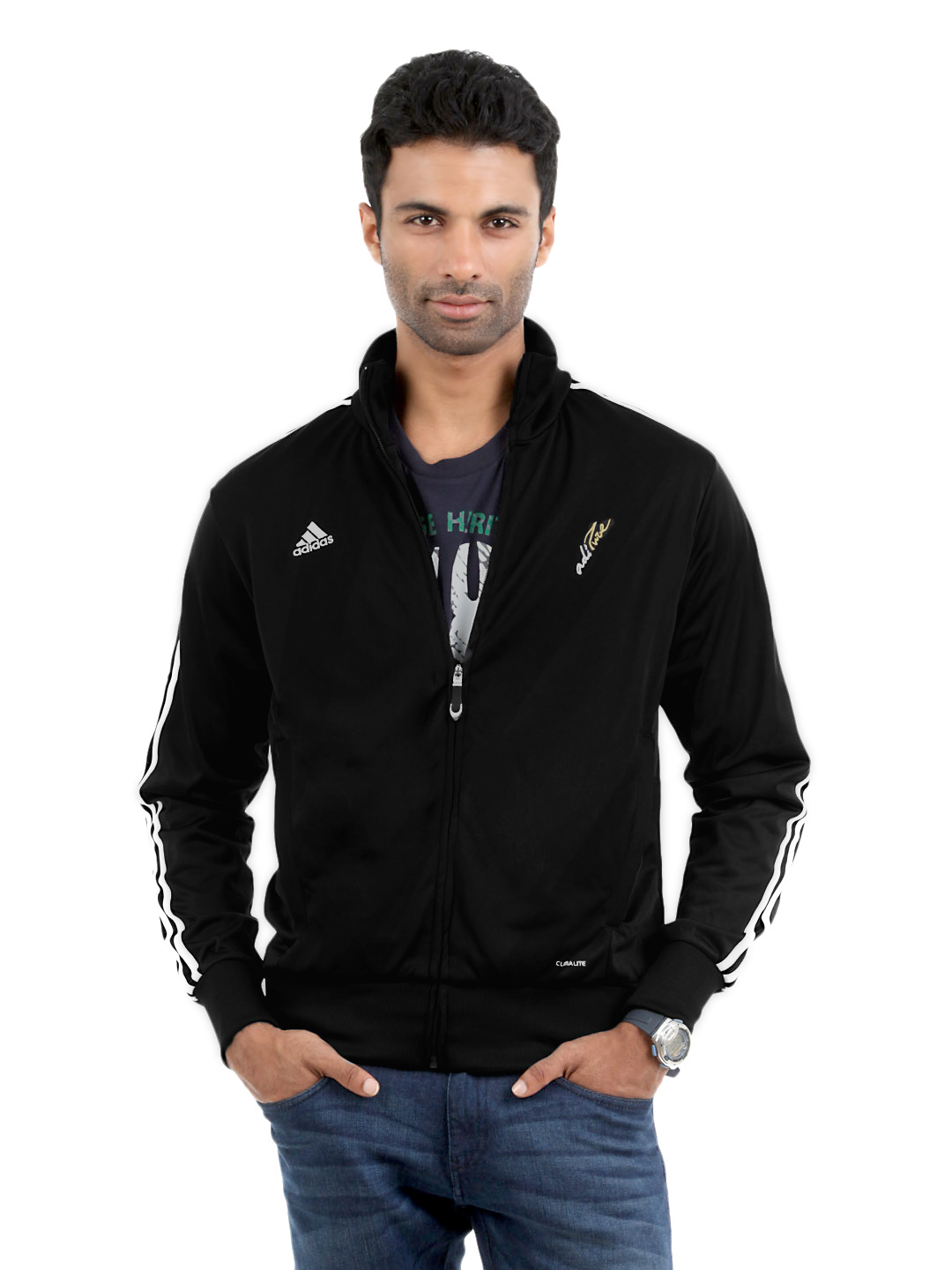ADIDAS Men Black Jacket