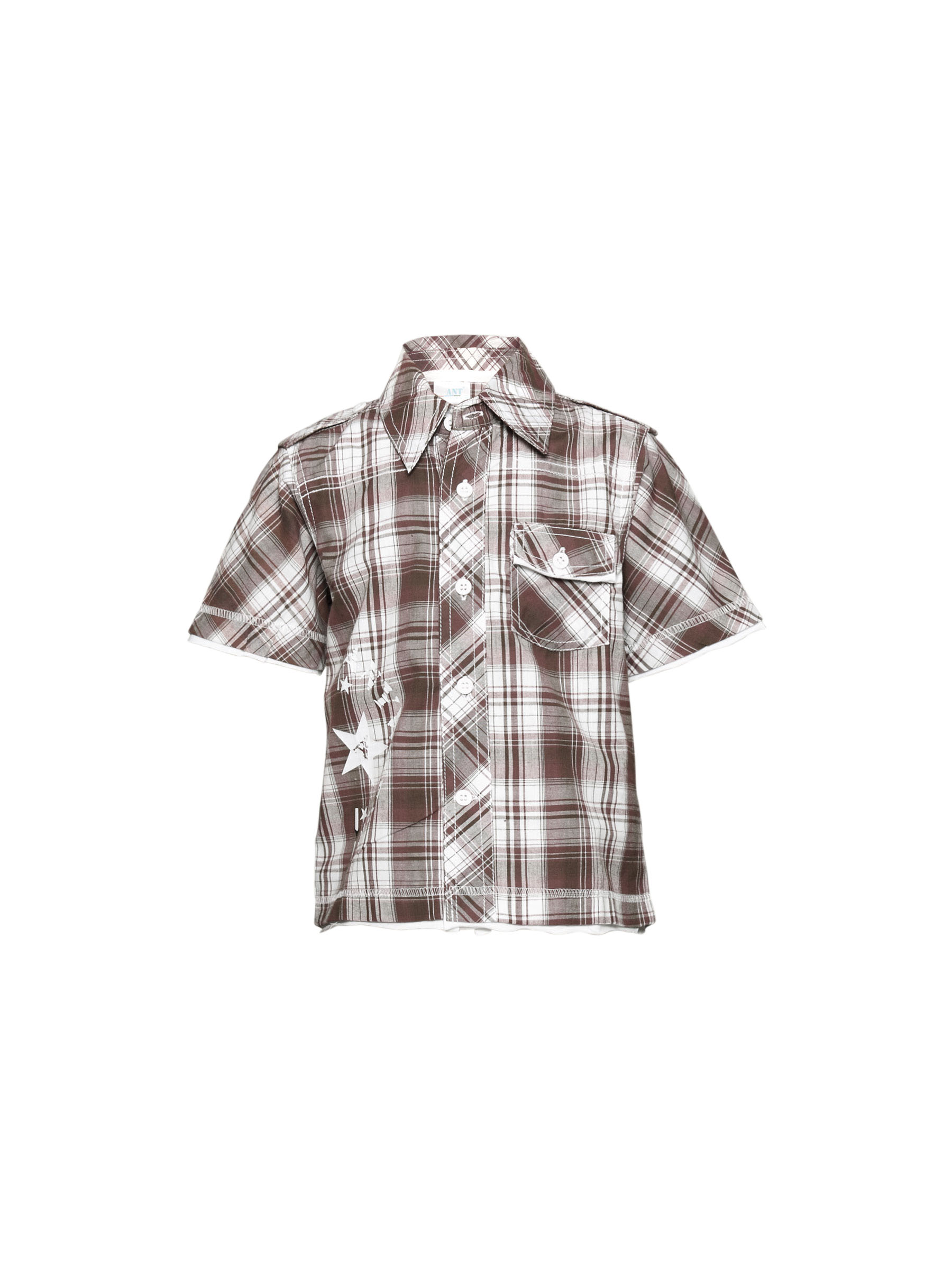 Ant Kids Boy's Anytime Check Black Shirt Kidswear