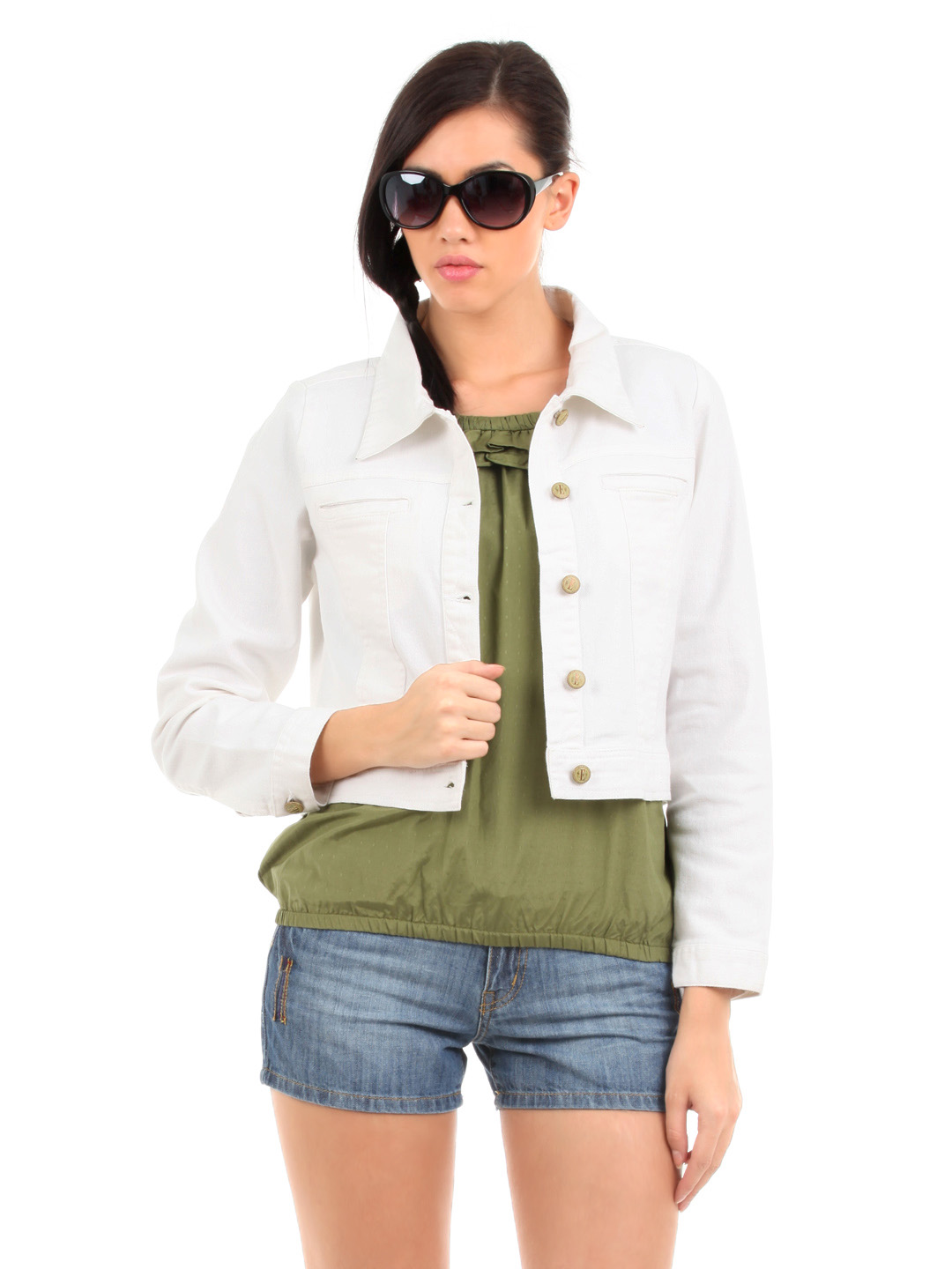 Elle Women White Jacket