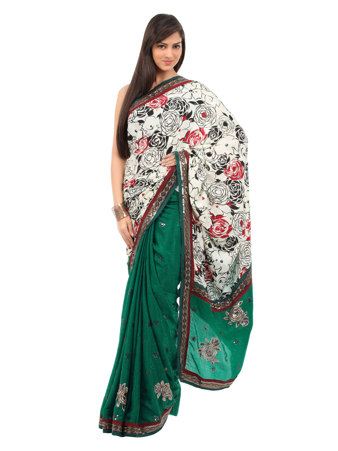 FNF Green Wedding Collection Sari